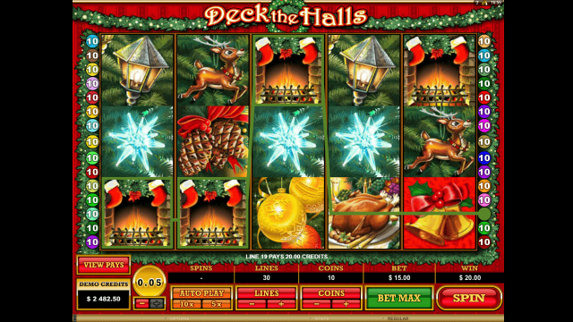 Бонусная игра Deck The Halls 7