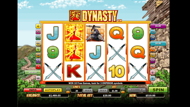 Бонусная игра Dynasty 10